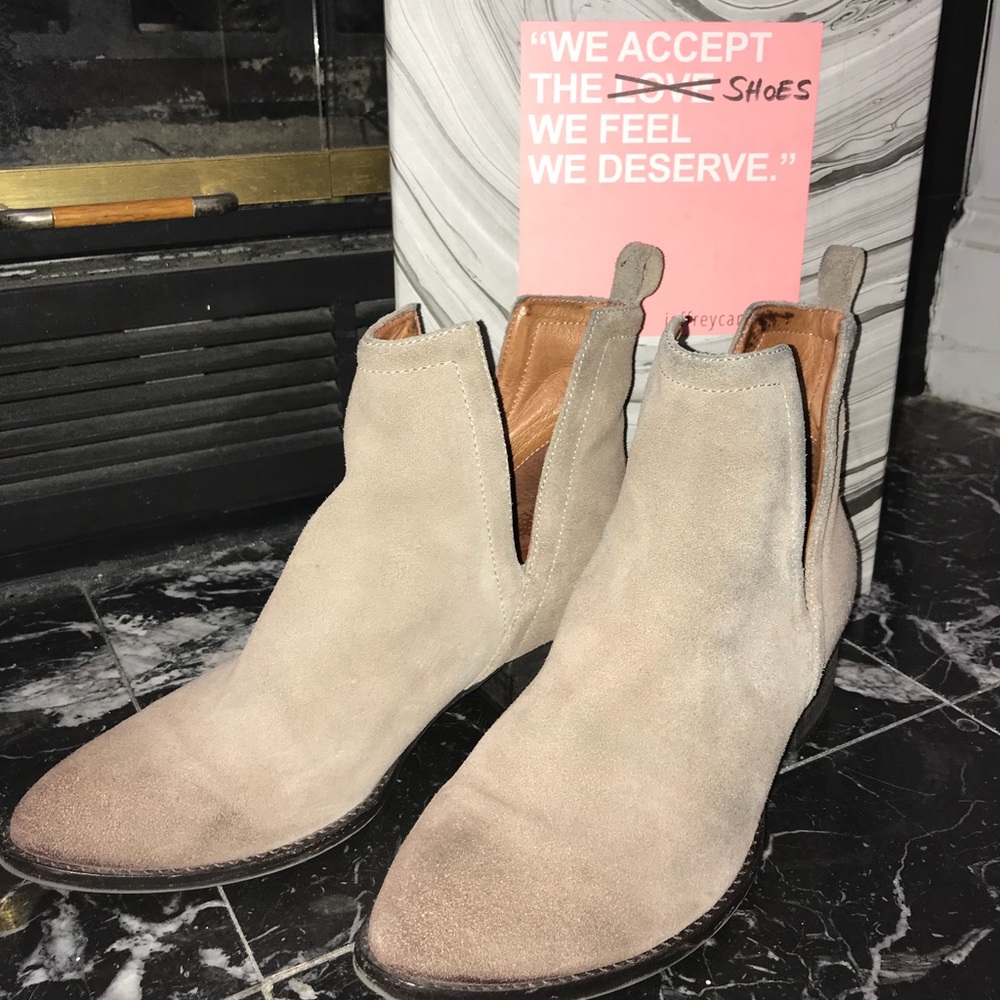 Jeffrey Campbell, Distressed Taupe Muskrat Bootie